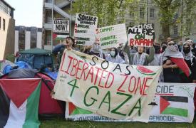 Οι φοιτητικές κινητοποιήσεις υπέρ των Παλαιστινίων της Γάζας έφθασαν στα βρετανικά πανεπιστήμια