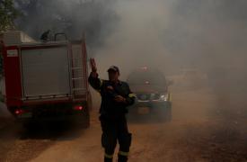 Ριτσώνα: Φωτιά κοντά στο εργοστάσιο Παπουτσάνη