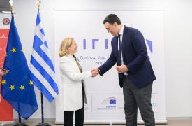 Συνάντηση Κικίλια με την Πρόεδρο της ΕΤΕπ Νάντια Καλβίνιο