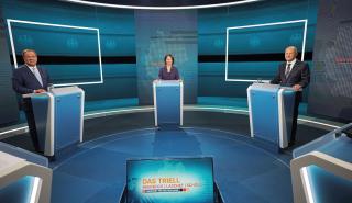 Γερμανικές εκλογές: Αντιδράσεις για τη θεματολογία της τηλεμαχίας των τριών υποψηφίων καγκελαρίων