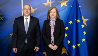 Συνάντηση Οικονόμου με την αντιπρόεδρο της Ευρωπαϊκής Επιτροπής