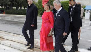 Στο Προεδρικό Μέγαρο το βασιλικό ζεύγος του Βελγίου - Συνάντηση με τον Κυριάκο Μητσοτάκη