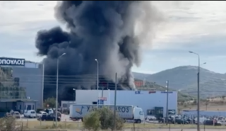 Μεγάλη πυρκαγιά σε αποθήκη με ηλεκτρολογικά στο Ωραιόκαστρο