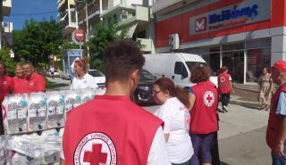 Ερυθρός Σταυρός: Αποστολή 50.000 εμφιαλωμένων νερών σε Βόλο και Λάρισα