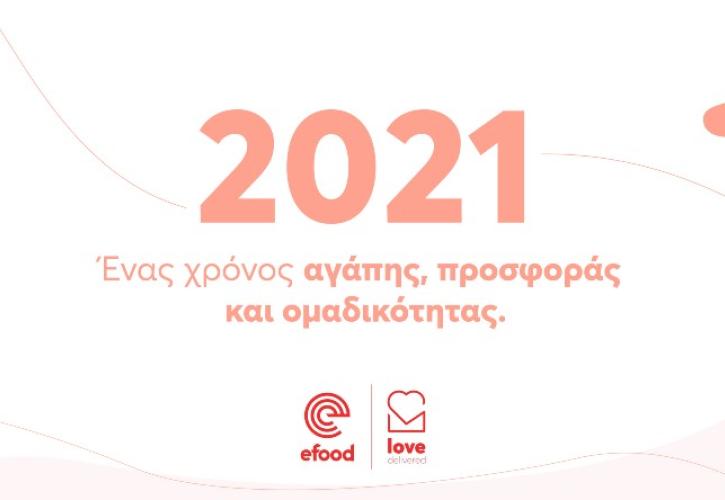 2021: Ένας χρόνος αγάπης, προσφοράς και ομαδικότητας για το efood