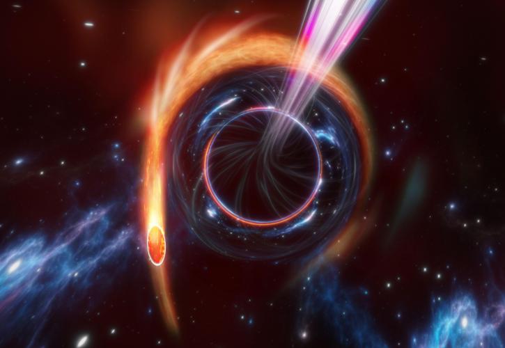 Ανιχνεύθηκε η πιο μακρινή μαύρη τρύπα που «καταπίνει» άστρο, στέλνοντας υπέρλαμπρο πίδακα ακτινοβολίας προς τη Γη (vid)