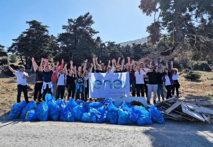 Enel Green Power: H εθελοντική της ομάδα της καθάρισε την Πάρνηθα
