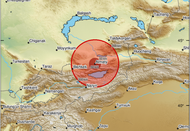 Σεισμός 5,7 Ρίχτερ στο Κιργιστάν - Χωρίς άμεσες αναφορές για τραυματισμούς και ζημιές