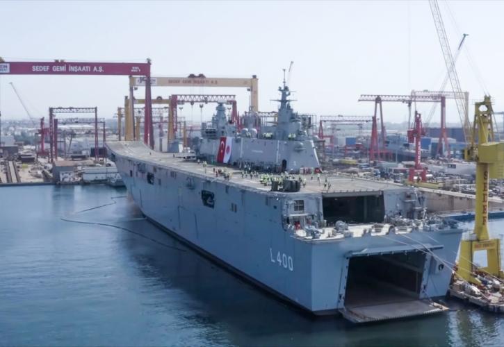 Τουρκία: Παραδόθηκε το ελικοπτεροφόρο TCG Anadolu - Το μεγαλύτερο πολεμικό πλοίο της χώρας
