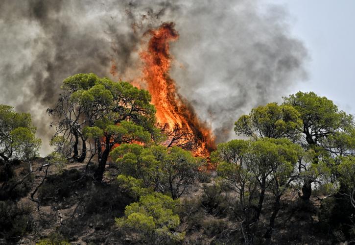 Ρόδος: Εκκενώνεται το χωριό Απόλλωνα - Εκτός ελέγχου οι φλόγες