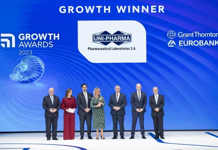 Η UNI-PHARMA SA, στις 6 Growth Winner στα βραβεία GROWTH AWARDS 2023