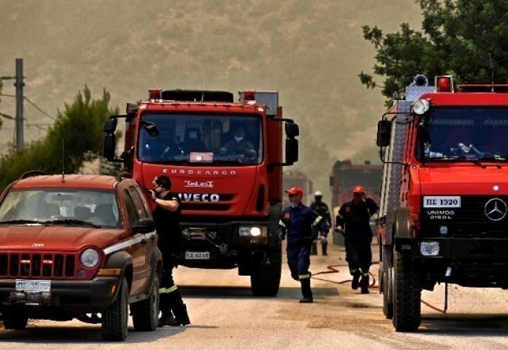 Σαλαμίνα: Υπό μερικό έλεγχο τέθηκε η πυρκαγιά - Τραυματίστηκαν δύο πυροσβέστες