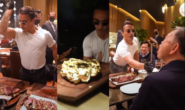 Ο Salt Bae τάισε χρυσή μπριζόλα Βιετναμέζο υπουργό κι έπεσε το internet